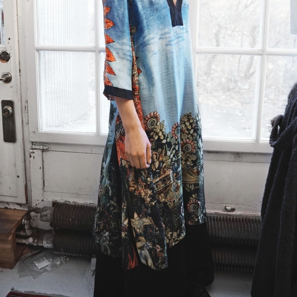 H&M Conscious Collection Patterned Silk Tunic - Picture 3 of 4